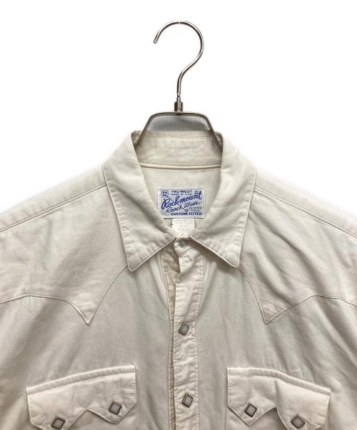 Rockmount Ranch Wear（ロックマウントランチウェア）Rockmount Ranch Wear (ロックマウントランチウェア) ウエスタンシャツ ホワイト サイズ:MEDIUMの古着・服飾アイテム