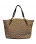 COACH (コーチ) シグネチャー 2WAY ハンドバッグ ベージュ：15000円