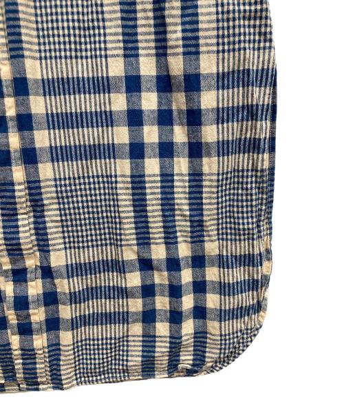 RRL（ダブルアールエル）RRL (ダブルアールエル) Plaid Cotton-Linen Shirtdres アイボリー×ブルー サイズ:2の古着・服飾アイテム
