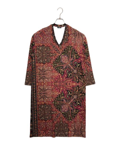 ETRO（エトロ）ETRO (エトロ) 総柄ワンピース ブラウン サイズ:46の古着・服飾アイテム