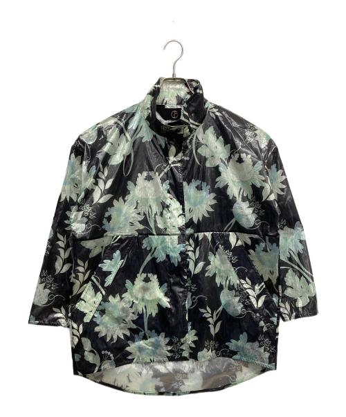 GIORGIO ARMANI（ジョルジオアルマーニ）GIORGIO ARMANI (ジョルジオアルマーニ) シアー総柄ジャケット ブラック サイズ:42の古着・服飾アイテム