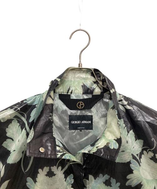 GIORGIO ARMANI（ジョルジオアルマーニ）GIORGIO ARMANI (ジョルジオアルマーニ) シアー総柄ジャケット ブラック サイズ:42の古着・服飾アイテム