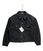 SOFTHYPHENソフトハイフン）の古着「TUCKED DETAIL DENIM JACKET」｜ブラック