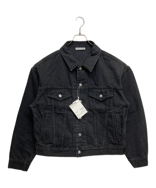SOFTHYPHEN（ソフトハイフン）SOFTHYPHEN (ソフトハイフン) TUCKED DETAIL DENIM JACKET ブラック サイズ:03の古着・服飾アイテム