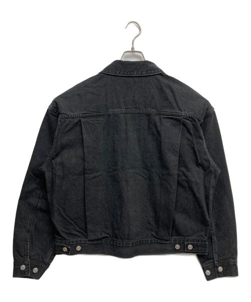 SOFTHYPHEN（ソフトハイフン）SOFTHYPHEN (ソフトハイフン) TUCKED DETAIL DENIM JACKET ブラック サイズ:03の古着・服飾アイテム