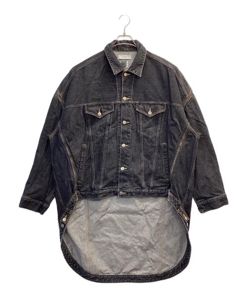 FACETASM（ファセッタズム）FACETASM (ファセッタズム) HIGH-LOW ZIP DENIM JACKET ブラック サイズ:5の古着・服飾アイテム
