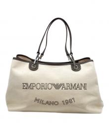 EMPORIO ARMANI（エンポリオ アルマーニ）の古着「キャンバストートバッグ」｜アイボリー