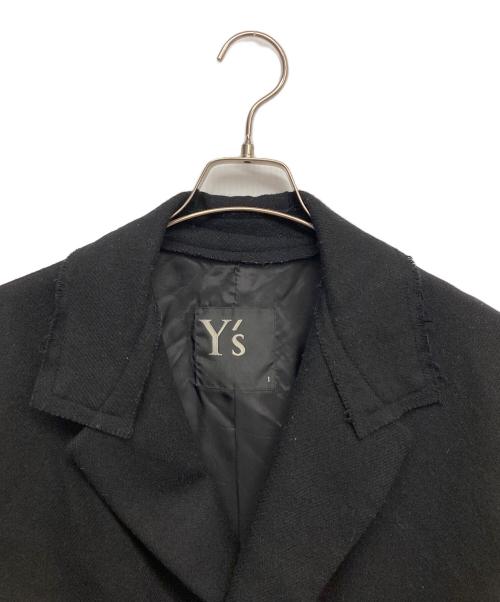 Y's（ワイズ）Y's (ワイズ) 比翼ウール裁断テーラードジャケット ブラック サイズ:1の古着・服飾アイテム