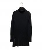 REGULATION Yohji Yamamotoレギュレーションヨウジヤマモト）の古着「サイドジップタートルネックニット」｜ブラック