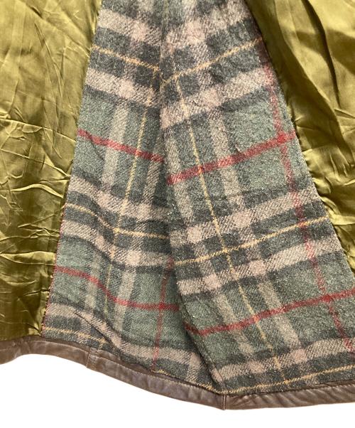 USED（USED）USED (USED) レザーファイヤーマンコート ブラウン サイズ:52の古着・服飾アイテム