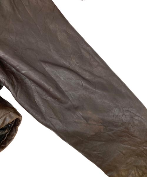 USED（USED）USED (USED) レザーファイヤーマンコート ブラウン サイズ:52の古着・服飾アイテム