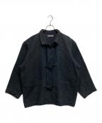 ISSEY MIYAKEイッセイミヤケ）の古着「刺し子 チャイナジャケット」｜ブラック