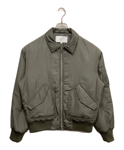 maison kitsune（メゾンキツネ）MAISON KITSUNE (メゾンキツネ) ボンバージャケット グリーン サイズ:Sの古着・服飾アイテム