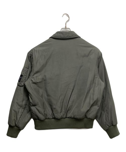 maison kitsune（メゾンキツネ）MAISON KITSUNE (メゾンキツネ) ボンバージャケット グリーン サイズ:Sの古着・服飾アイテム