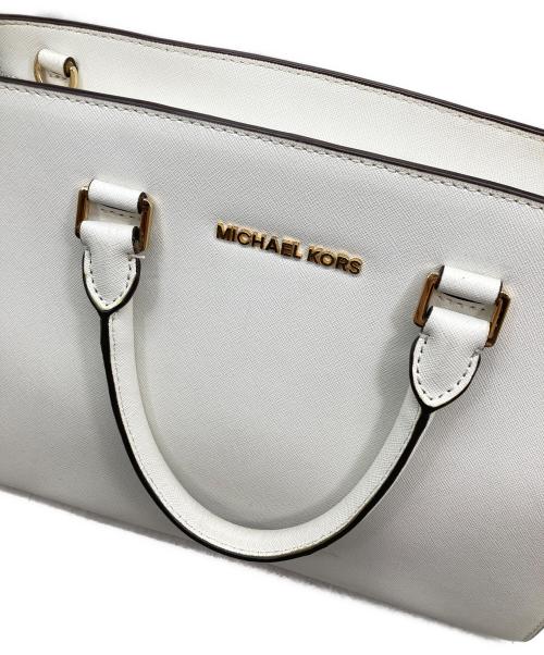 MICHAEL KORS（マイケルコース）MICHAEL KORS (マイケルコース) 2WAYバッグ ホワイトの古着・服飾アイテム