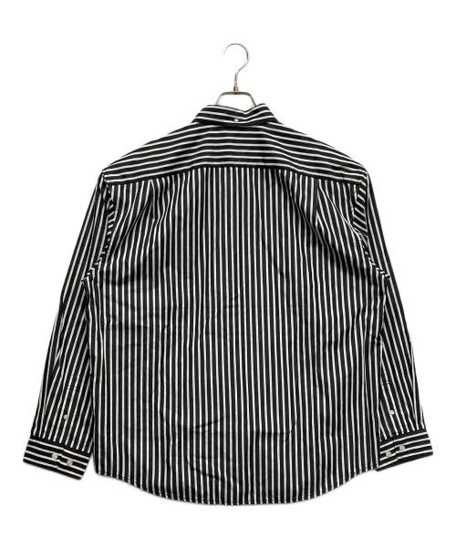 SUPREME（シュプリーム）Supreme (シュプリーム) STRIPE SHIRTS ブラック×ホワイト サイズ:Mの古着・服飾アイテム