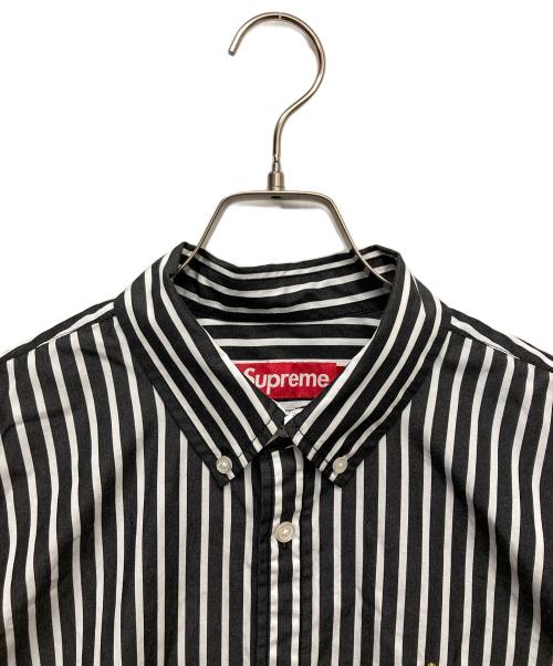 SUPREME（シュプリーム）Supreme (シュプリーム) STRIPE SHIRTS ブラック×ホワイト サイズ:Mの古着・服飾アイテム