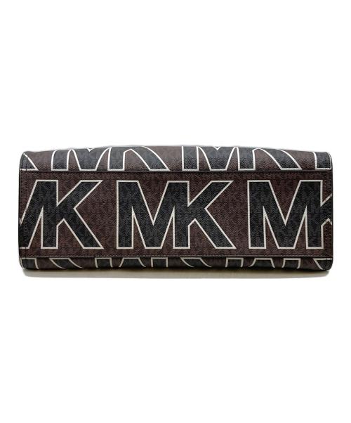 MICHAEL KORS（マイケルコース）MICHAEL KORS (マイケルコース) PVCレザートートバッグ ホワイト×ブラウンの古着・服飾アイテム