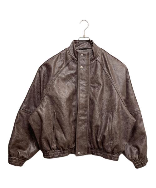 ZARA（ザラ）ZARA (ザラ) ヴィンテージ加工フェイクレザージャケット ブラウン サイズ:Mの古着・服飾アイテム