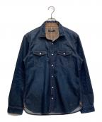 BURBERRY BLUE LABELバーバリー ブルー レーベル）の古着「ノヴァチェックダンガリーシャツ」｜インディゴ