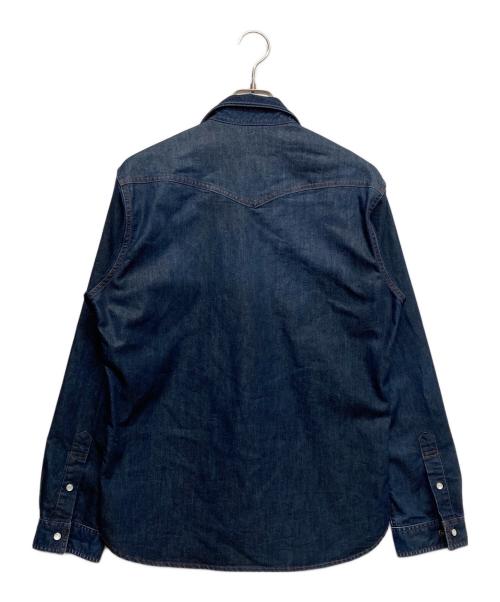 BURBERRY BLUE LABEL（バーバリー ブルー レーベル）BURBERRY BLUE LABEL (バーバリー ブルー レーベル) ノヴァチェックダンガリーシャツ インディゴ サイズ:3の古着・服飾アイテム