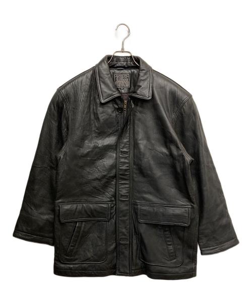 Gleeman（-）GLEEMAN (-) ラムレザージャケット ブラック サイズ:Mの古着・服飾アイテム