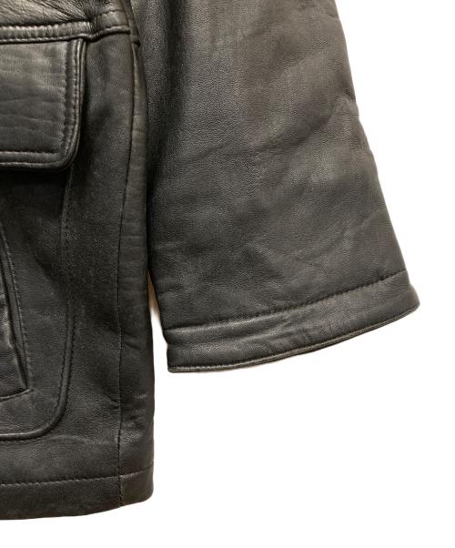 Gleeman（-）GLEEMAN (-) ラムレザージャケット ブラック サイズ:Mの古着・服飾アイテム