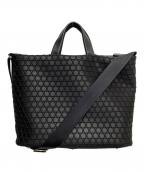 laquohラクーオ）の古着「SLIM TOTE BAG KAGOME EMBOSS BONDING」｜ブラック