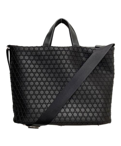 laquoh（ラクーオ）LAQUOH (ラクーオ) SLIM TOTE BAG KAGOME EMBOSS BONDING ブラックの古着・服飾アイテム