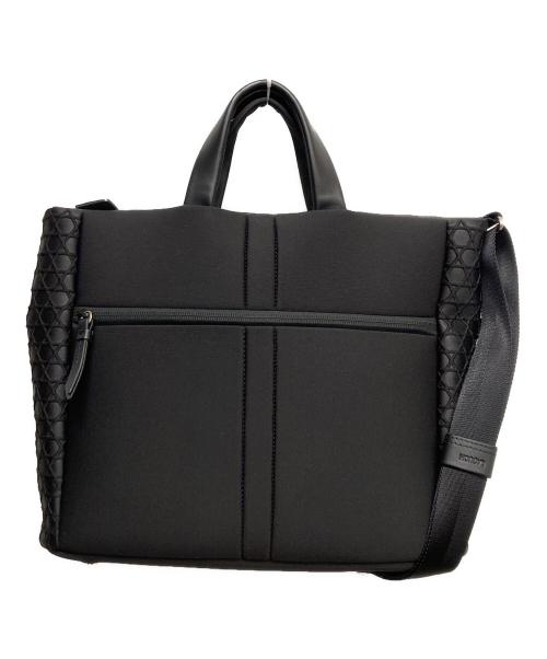 laquoh（ラクーオ）LAQUOH (ラクーオ) SLIM TOTE BAG KAGOME EMBOSS BONDING ブラックの古着・服飾アイテム