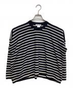 COMME des GARCONS COMME des GARCONSコムデギャルソン コムデギャルソン）の古着「ショートボーダーニット」｜ネイビー×ホワイト