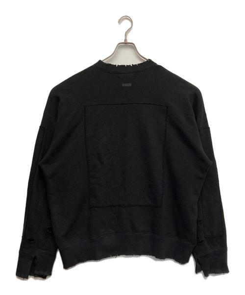 stein（シュタイン）stein (シュタイン) OVERSIZED REBUILD SWEAT LS ブラック サイズ:Sの古着・服飾アイテム