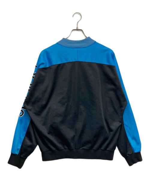 adidas（アディダス）adidas (アディダス) トラックジャケット ブラック×ブルー サイズ:Lの古着・服飾アイテム