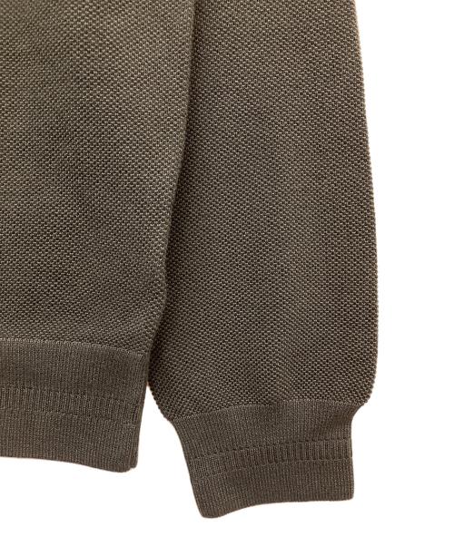 FRED PERRY（フレッドペリー）FRED PERRY (フレッドペリー) ピケクルーネックニット オリーブ サイズ:Mの古着・服飾アイテム