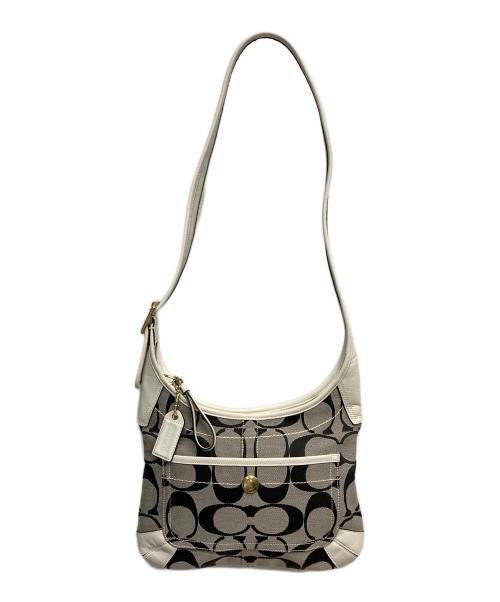 COACH（コーチ）COACH (コーチ) シグネチャー エルゴ ショルダーバッグ ブラック×グレーの古着・服飾アイテム