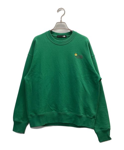 THE NORTH FACE（ザ ノース フェイス）THE NORTH FACE (ザ ノース フェイス) Flower Logo Crew グリーン サイズ:Mの古着・服飾アイテム
