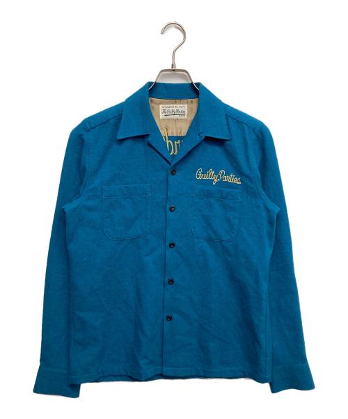 WACKO MARIA（ワコマリア）WACKO MARIA (ワコマリア) モヘアウール オープンカラーシャツ ブルー サイズ:Sの古着・服飾アイテム