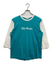 LITTLEBIG（リトルビッグ）の古着「プリントラグランカットソー」｜ブルー
