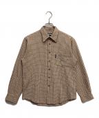 stussyステューシー）の古着「シアサッカーチェックシャツ」｜ベージュ