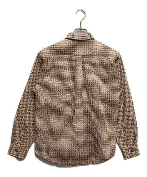 stussy（ステューシー）stussy (ステューシー) シアサッカーチェックシャツ ベージュ サイズ:Lの古着・服飾アイテム