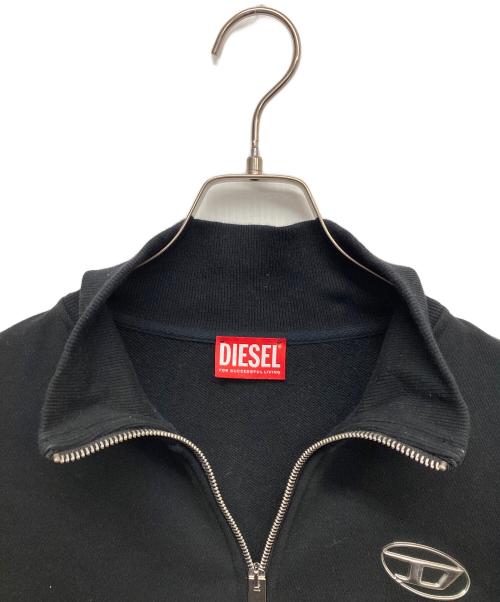 DIESEL（ディーゼル）DIESEL (ディーゼル) S-GINNI-ZIP-OD ジップアップスウェット ブラック サイズ:Lの古着・服飾アイテム