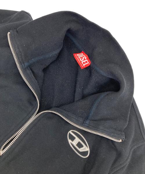DIESEL（ディーゼル）DIESEL (ディーゼル) S-GINNI-ZIP-OD ジップアップスウェット ブラック サイズ:Lの古着・服飾アイテム