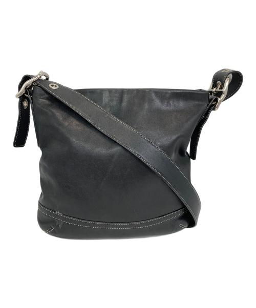 COACH（コーチ）COACH (コーチ) レザーショルダーバッグ ブラックの古着・服飾アイテム