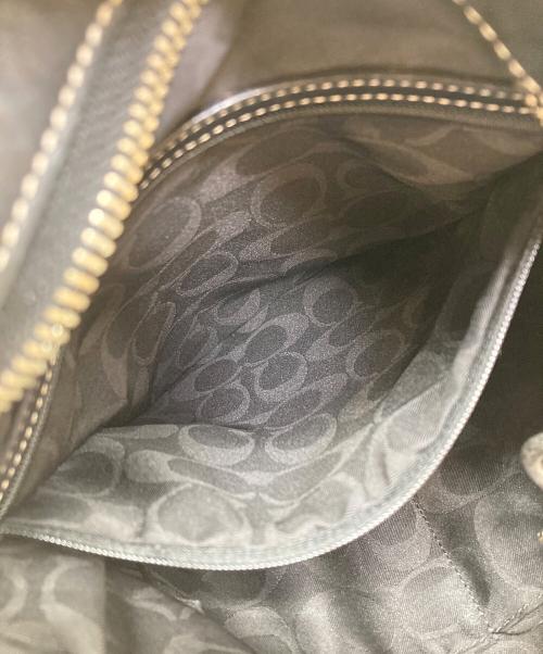 COACH（コーチ）COACH (コーチ) レザーショルダーバッグ ブラックの古着・服飾アイテム