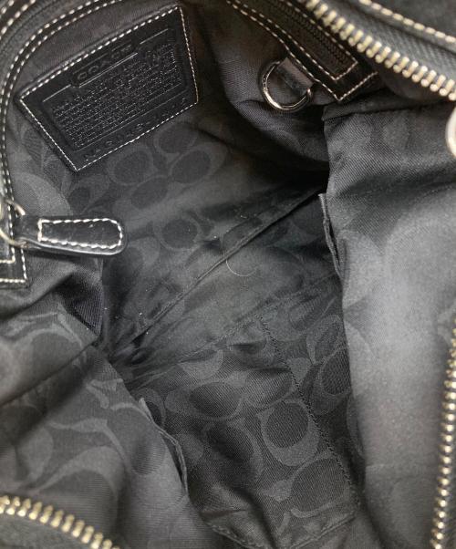 COACH（コーチ）COACH (コーチ) レザーショルダーバッグ ブラックの古着・服飾アイテム