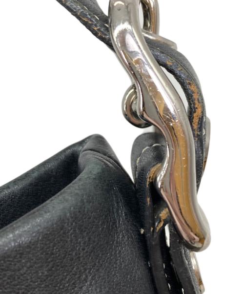 COACH（コーチ）COACH (コーチ) レザーショルダーバッグ ブラックの古着・服飾アイテム