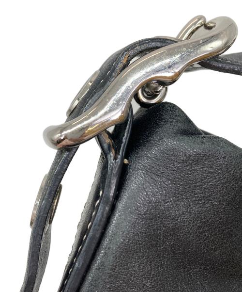 COACH（コーチ）COACH (コーチ) レザーショルダーバッグ ブラックの古着・服飾アイテム