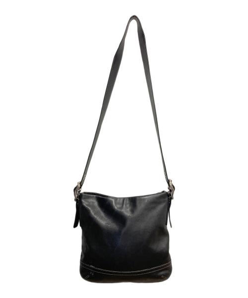 COACH（コーチ）COACH (コーチ) レザーショルダーバッグ ブラックの古着・服飾アイテム