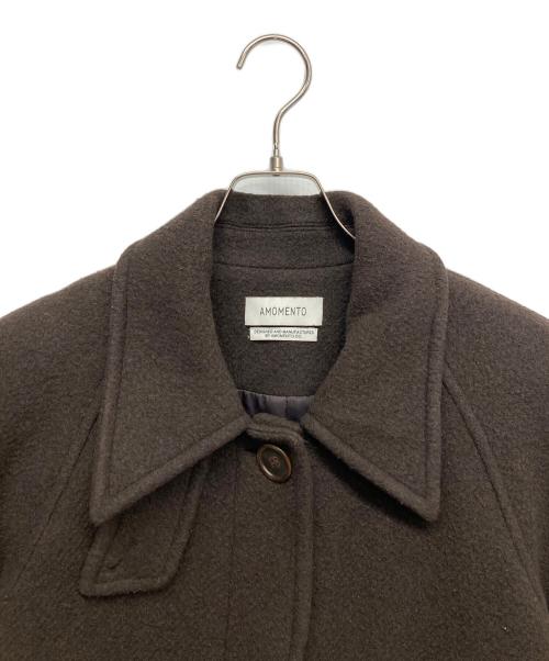 AMOMENTO（アモーメント）AMOMENTO (アモーメント) ラグランステンカラーコート ブラウンの古着・服飾アイテム