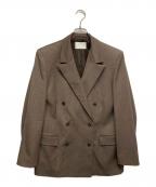 AMOMENTOアモーメント）の古着「DOUBLE BREASTED WOOL JACKET」｜ブラウン